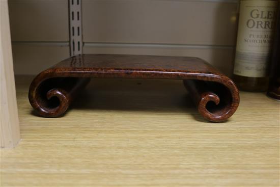 Two Chinese burr hardwood scholars stands